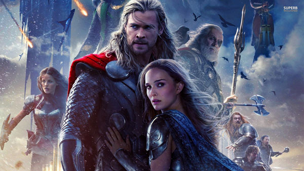 Chris Hemsworth và Natalie Portman trong một cảnh quay đẹp của Thor 2.

